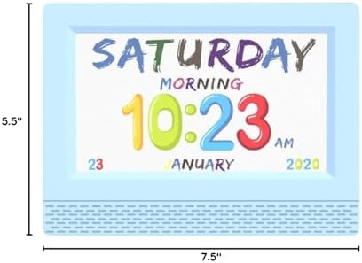 Kids Digital Alarm Clock, 7" LED Display