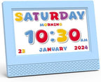 Kids Digital Alarm Clock, 7" LED Display