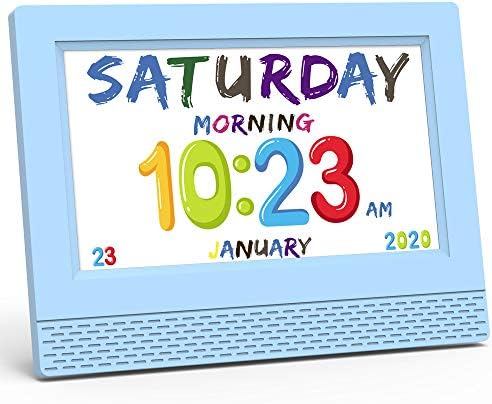Kids Digital Alarm Clock, 7" LED Display