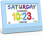 Kids Digital Alarm Clock, 7" LED Display