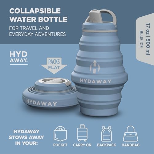17oz Collapsible Water Bottle, Packable Leakproof for Travel