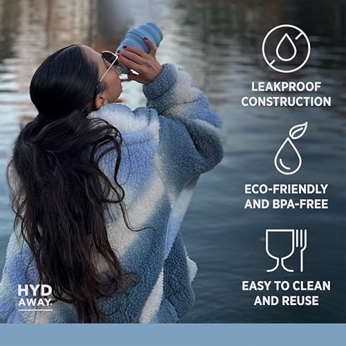 17oz Collapsible Water Bottle, Packable Leakproof for Travel