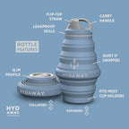 17oz Collapsible Water Bottle, Packable Leakproof for Travel