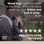 17oz Collapsible Water Bottle, Packable Leakproof for Travel