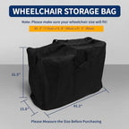 Wheelchair Travel Bag, 45.3x31.5x15.7in Waterproof Wheelchair Bag, Foldable Wheelchair Bag, 2 Way Design
