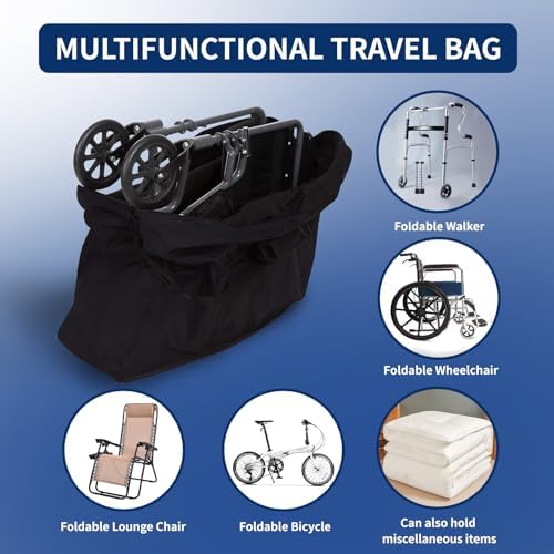 Wheelchair Travel Bag, 45.3x31.5x15.7in Waterproof Wheelchair Bag, Foldable Wheelchair Bag, 2 Way Design