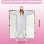 Wearable Blanket Adult Animal, Cute Hoodies, Comfy Blanket Hoodie, Gifts for Mom Girl Wife Friend for Christmas (Alpaca Pink)