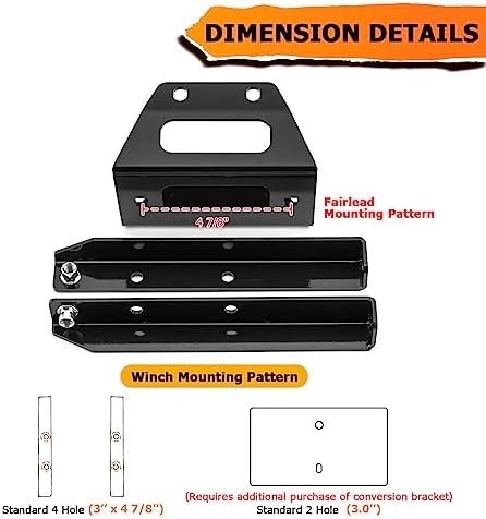 Winch Mount Plate Fit for Polaris RZR Trail S 4 570 800 2008-2023
