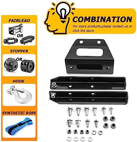 Winch Mount Plate Fit for Polaris RZR Trail S 4 570 800 2008-2023