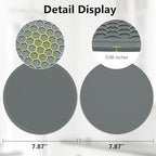 Trivets for Hot Dishes - Hot Pads for Kitchen Essentials Set Accessories, Silicone Pot Holders for Hot Pans, Desktop Mats for Kitchen Countertops, Home and Kitchen Essentials, Easy to Clean-Grey