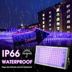 2 Pack 100W Black Light, Black Lights for Party, IP66 Waterproof Black Light Party Light, for Halloween, Black Light Party, Stage Lighting, Neon