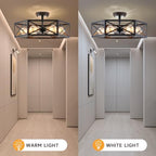 Gugxiom Modern Hexagon Cage 6 Light Semi Flush Mount Fixture (6 Light)