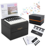 Piano Calendar 2025 Desk Calendar, Mini Piano Calendar with 52 Music Scores, Mini Desk Calendar in 27 Cards, Gifts for Swift Fans Home Decor (Chou 52 songs Black)