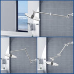 18" Shower Extension Arm, Solid Brass Shower (Silver)
