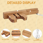 Gugxiom Light up Wooden Guitar Stand,Note Pattern Designs,Guitar Wall Mount in USB Powered,Guitar Wall Hanger for Electric Bass 、Acoustic 、and Ukulele Violin