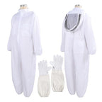 Bee Suits Bee Keeper, Bee Suit for Men Women, with Glove &Ventilated Hood, Ventilated Hood Bee Keeping Starter kit for Backyard and Bee Keeper (L)