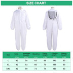 Bee Suits Bee Keeper, Bee Suit for Men Women, with Glove &Ventilated Hood, Ventilated Hood Bee Keeping Starter kit for Backyard and Bee Keeper (L)