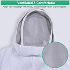 Bee Suits Bee Keeper, Bee Suit for Men Women, with Glove &Ventilated Hood, Ventilated Hood Bee Keeping Starter kit for Backyard and Bee Keeper (L)