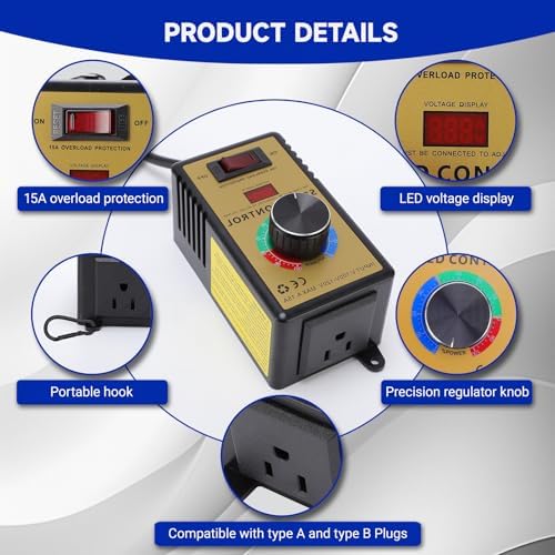 Gugxiom 4000W 100-120V AC Motor Speed Controller Angle Grinder