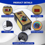 Gugxiom 4000W 100-120V AC Motor Speed Controller Angle Grinder