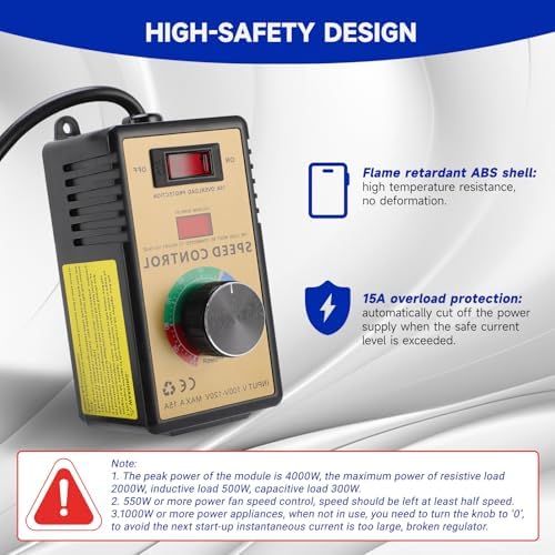 Gugxiom 4000W 100-120V AC Motor Speed Controller Angle Grinder