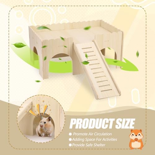 Large Guinea Pig Hideout, 14.96 X 9.45 X 7.09in Wooden Guinea Pig House