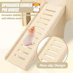 Large Guinea Pig Hideout, 14.96 X 9.45 X 7.09in Wooden Guinea Pig House