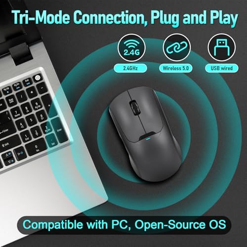 Gugxiom Wireless Computer Mouse with Fingerprint Reader (Gray)