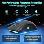 Gugxiom Wireless Computer Mouse with Fingerprint Reader (Gray)