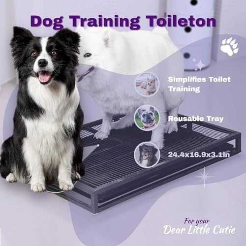 Gugxiom 62 * 43 * 8cm Dog Training Toilet Potty Tray, Portable Dog Toilet