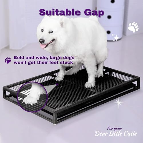 Gugxiom 62 * 43 * 8cm Dog Training Toilet Potty Tray, Portable Dog Toilet