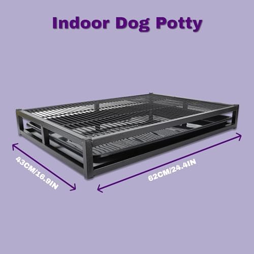 Gugxiom 62 * 43 * 8cm Dog Training Toilet Potty Tray, Portable Dog Toilet