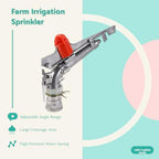 2" Water Spray Gun, Large-Area Irrigation Spray Gun Sprinkler, 360° Rotary Farm Lawn Garden Irrigation