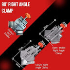 4Pcs Corner Clamps for Woodworking, 90° Stainless Steel Clamp Woodworking, with Adjustable Swing Jaw, for Processing Wood/Metal