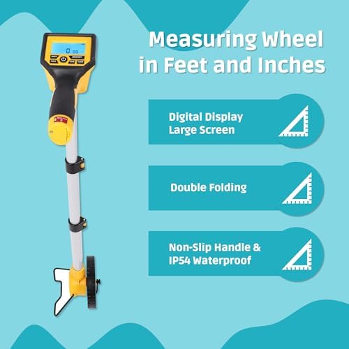Gugxiom Measuring Wheel in Feet and Inches, Portable Measure Wheel