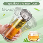 Gugxiom Tea Infuser Bottle, Glass Tea with Infuser(1000ml)
