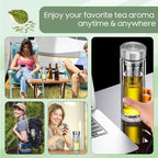 Gugxiom Tea Infuser Bottle, Glass Tea with Infuser(1000ml)