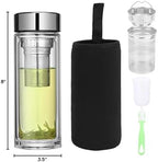 Gugxiom Tea Infuser Bottle, Glass Tea with Infuser(1000ml)