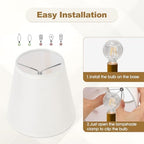 Gugxiom Small Lamp Shade Set of 6, Linen lamp shade, 3.5" × 5.1" × 5.5" Chandelier Shades for Table Lamps and Wall Lamps (Beige fine linen)