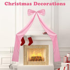 75x18.5 Inch Giant Bow Decoration, Birthday Party Decor Ribbon Hanging Tie Bow Decor, Big Bows for Backdrop, for Party Baby Shower Wedding Fireplace Christmas (Pink)