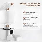 Gugxiom 6L Automatic Cat Feeder for 2 Cats, Cat Food Dispenser, Large Capacity Double Bowls Detachable, Smart APP Control Pet Food Dispenser