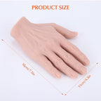 Gugxiom Realistic Silicone Hand,Hand Model,Silicone Practice Hand for Practice Painting, Film and Television Props,Display Rings (Male Right)