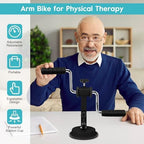 Arm Bike for Physical Exercise, Compact Arm Exerciser, Adjustable Resistance, Home Use Silent Exercise Machine Bike, for Arm and Shoulder Workout (Black)