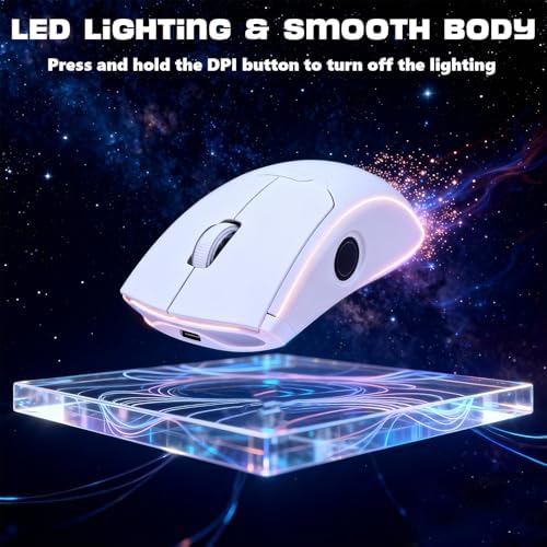 Gugxiom Wireless Computer Mouse with Fingerprint Reader (White)