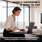 Gugxiom Wireless Computer Mouse with Fingerprint Reader (White)