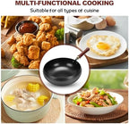 Gugxiom Suntuup Japanese Iron Pan, 28cm/11in Cast Iron Wok (Glass lid)