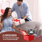 Gugxiom Suntuup Japanese Iron Pan, 28cm/11in Cast Iron Wok (Glass lid)