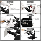 Guided Knife Sharpening System,GEN3 Aluminum Alloy Angle Adjustable Knife Sharpening Kit, with 3 Sharpening Stones(320#, 800#, 2000#), for Kitchen Knives/Outdoor Knives