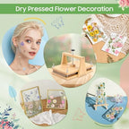 Gugxiom Flower Press Kit, 10.8" x 6.8" Large Wooden Flower Press, Even Pressure, DIY Arts Pressing Kit for Making Dried Flowers/Plants, for Plant and Crafts Lover