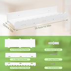 Gugxiom 4Pcs Kids' Bookshelf, Picture Shelf, White Floating Nursery Book Shelves, Scalloped Shelves, for Books Toys Photo Frames Nursery Décor (4)
